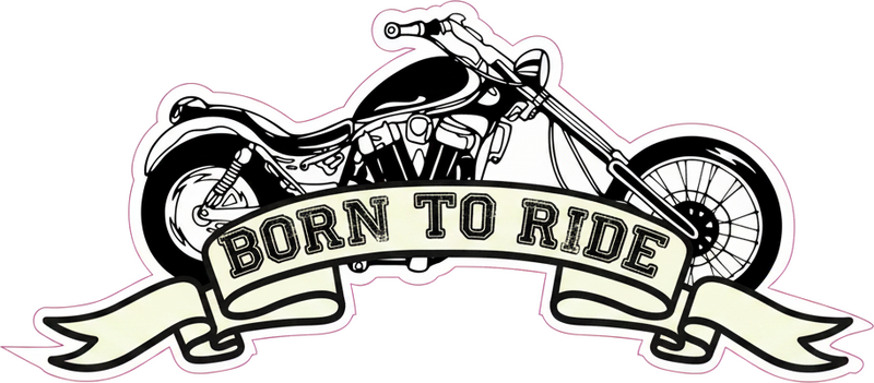Adesivo moto design nato per guidare - TenStickers
