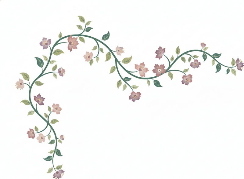 Autocolante de parede com design de tendril floral - TenStickers