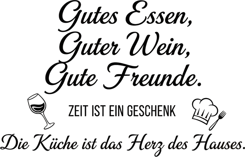 Gourmet kitchen quote wall sticker - TenStickers