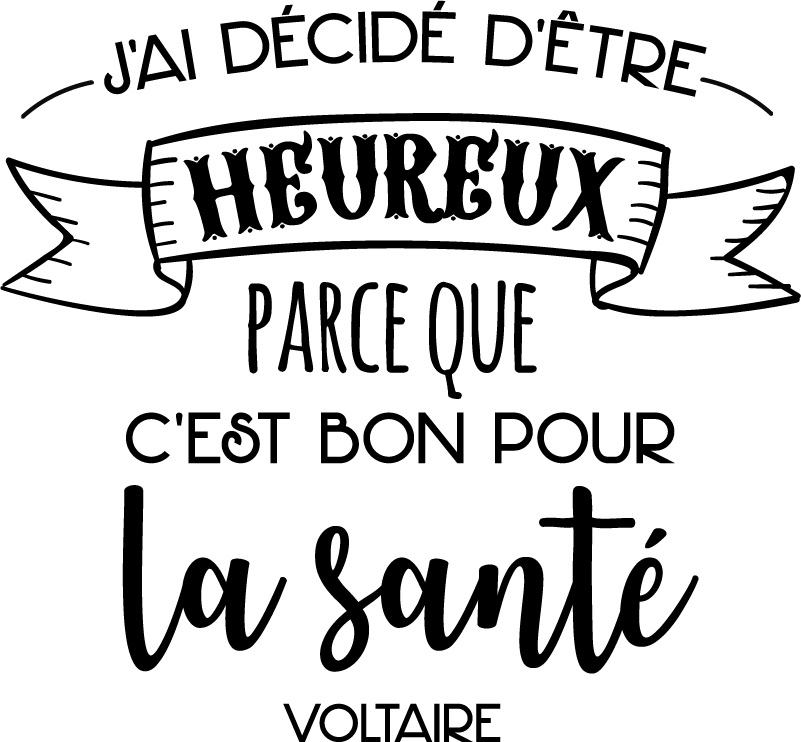 Sticker Maison citation de Voltaire - TenStickers