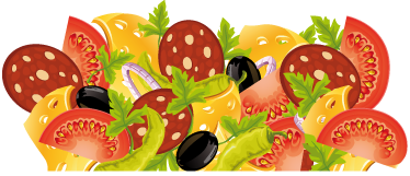 Food Collage Kitchen Sticker - TenStickers