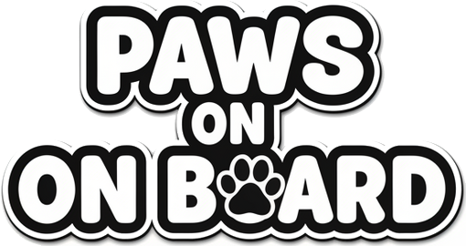 Car sticker cute paws on board - TenStickers