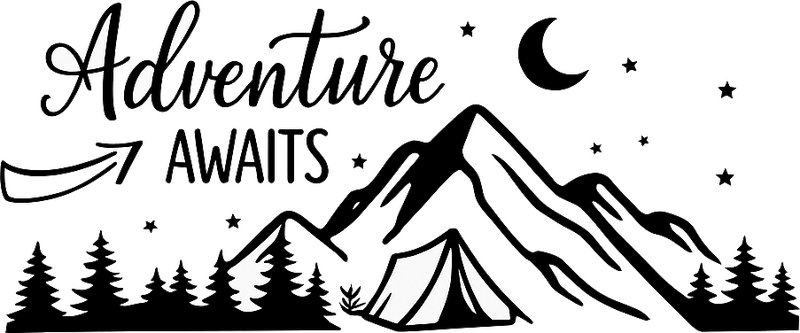 Autocollant camping car l'aventure vous attend - TenStickers
