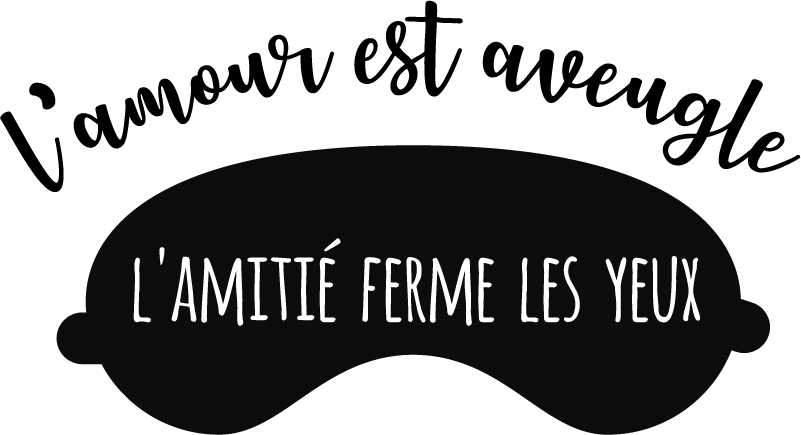 Sticker Mural Proverbe L'amour est aveugle - TenStickers