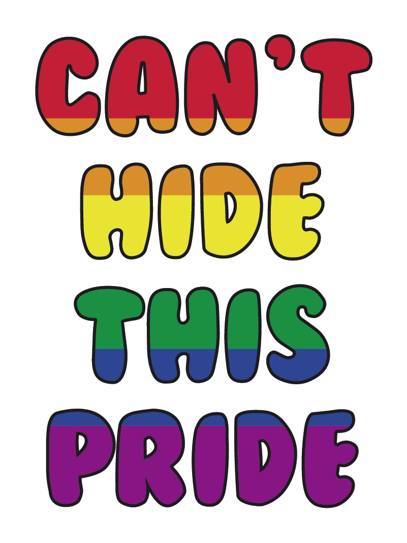 Gay pride text text wall decal - TenStickers