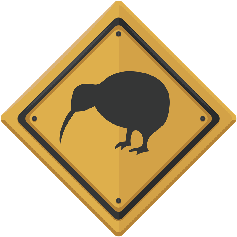 Attention Kiwi Bird bird decal TenStickers