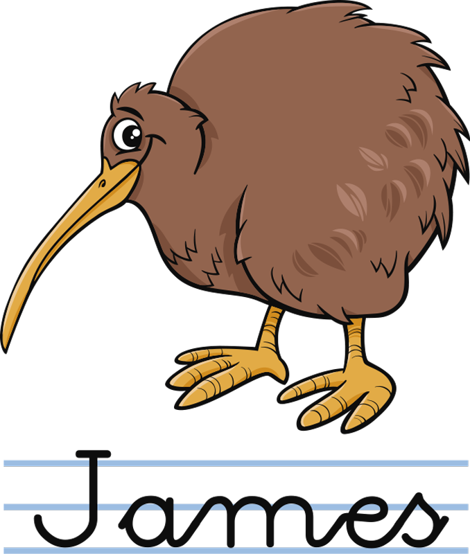 Amazing personalizable kiwi kids sticker - TenStickers