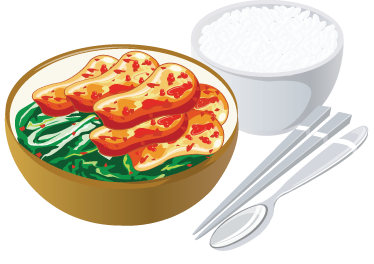 Vinil decorativo taça comida asiática - TenStickers