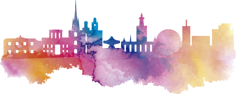 Stockholm skyline silhuett - Tenstickers