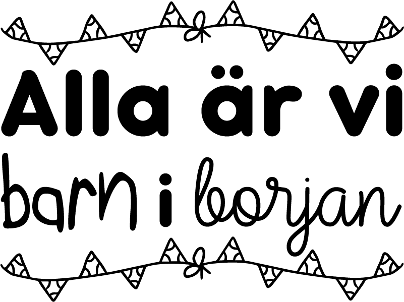 Svensk ordspråk barn text klistermärke - Tenstickers