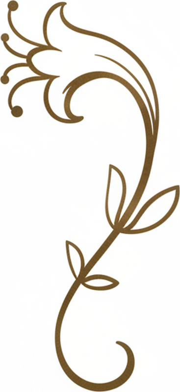 Keuken muursticker elegante gestileerde bloemen - TenStickers