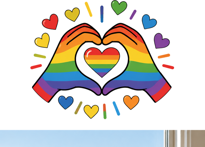 Window sticker pride month rainbow - TenStickers