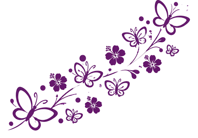 Autoaufkleber schmetterlingsset design - TenStickers