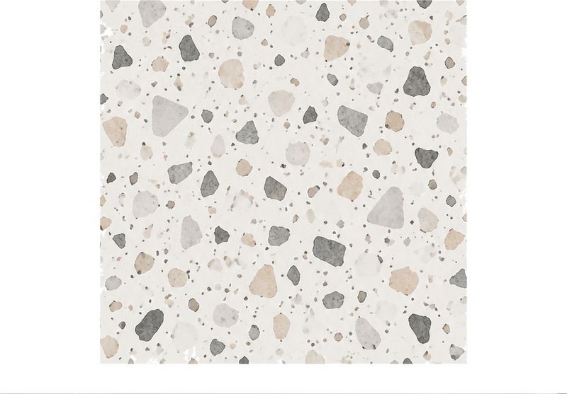 Sticker cuisine terrazzo blanc classique - TenStickers