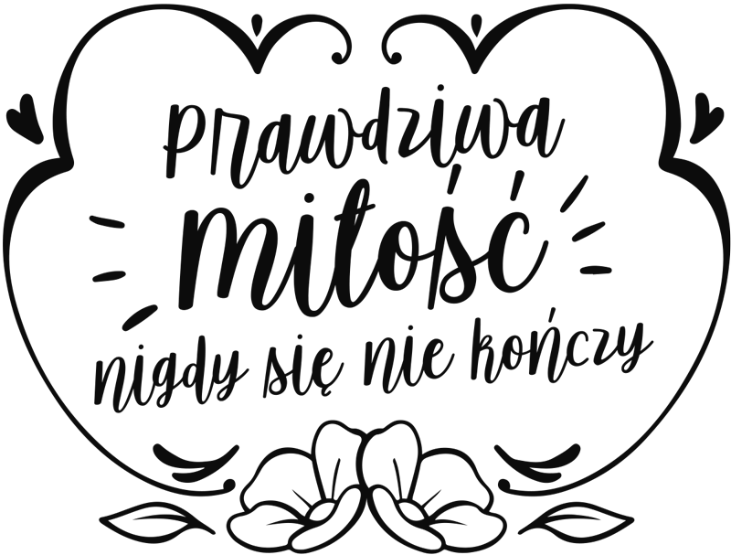 Naklejka nad łóżko Prawdziwa miłość - TenStickers
