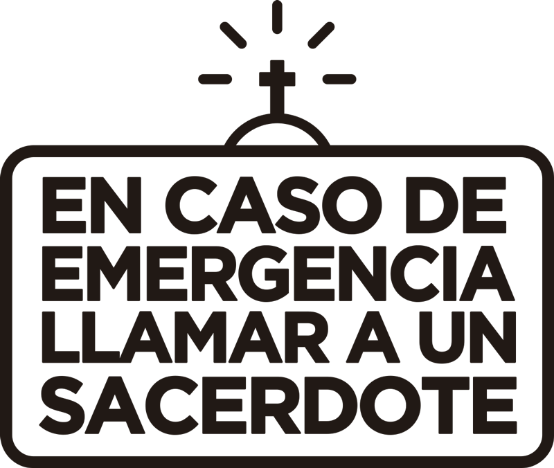 Vinilo decorativo religión llamar un sacerdote - TenVinilo