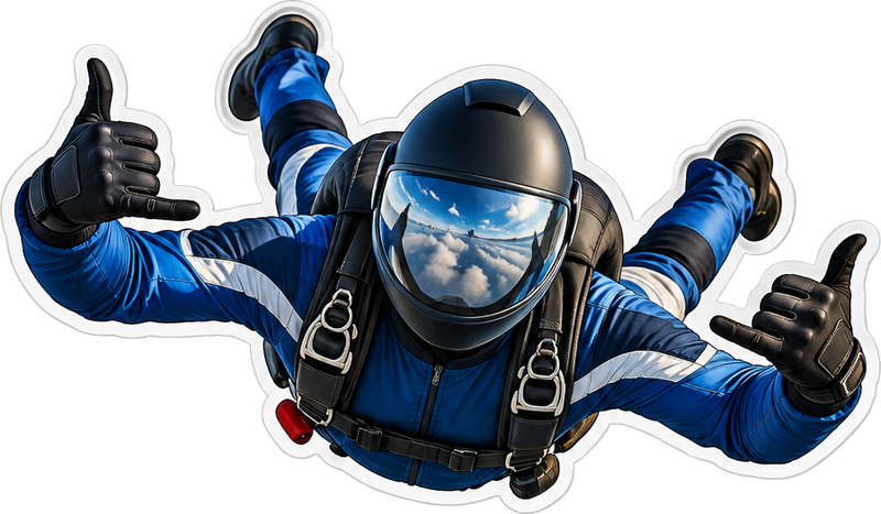 Autoaufkleber fallschirmspringer mann - TenStickers