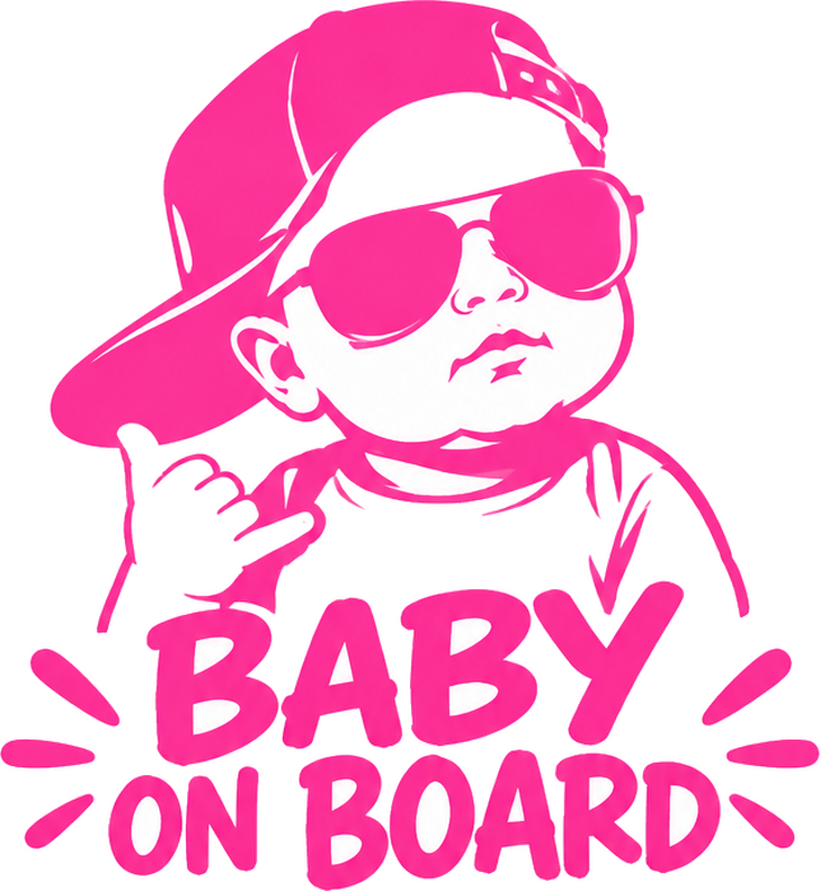Autoaufkleber baby an bord cool - TenStickers