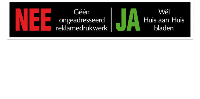 Brievenbus sticker nee-ja - TenStickers