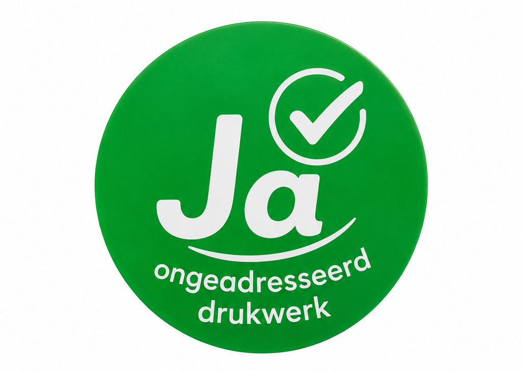 Brievenbus sticker ja ongeadresseerd drukwerk - TenStickers