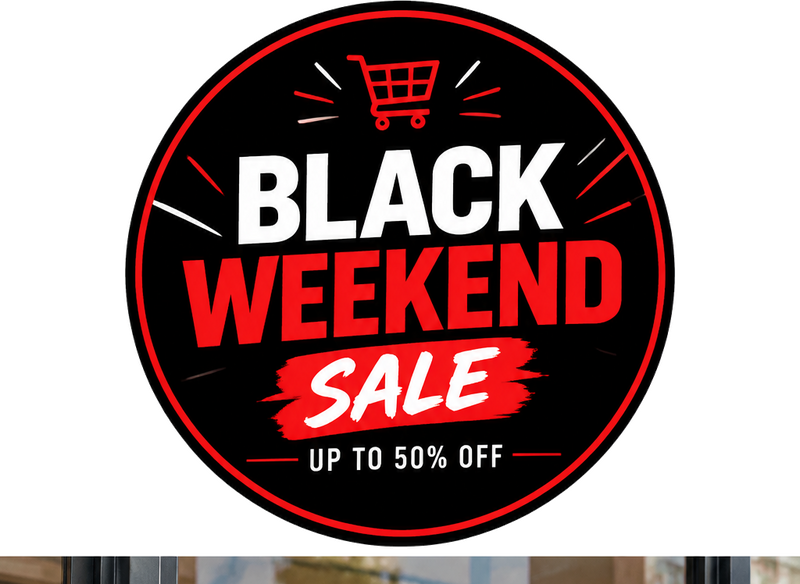 Black friday sticker sale custom discount - TenStickers