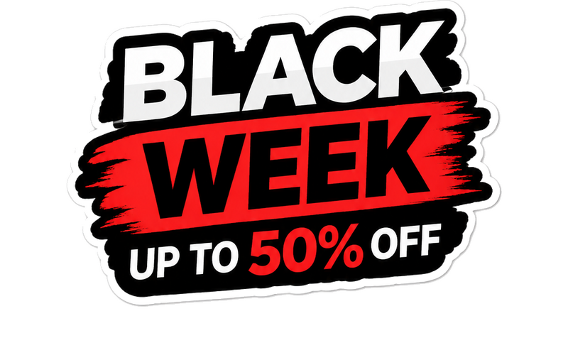 Black friday sticker personalized discount week - TenStickers