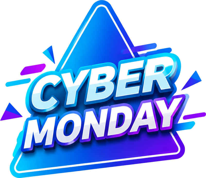 Black friday sticker triangle cyber sale - TenStickers
