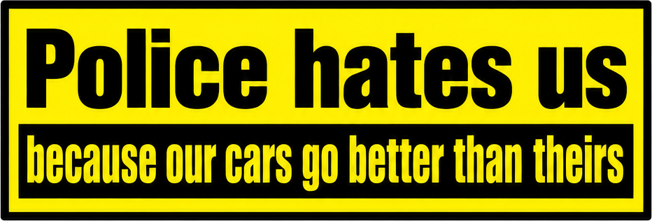 Car sticker police despises us - TenStickers