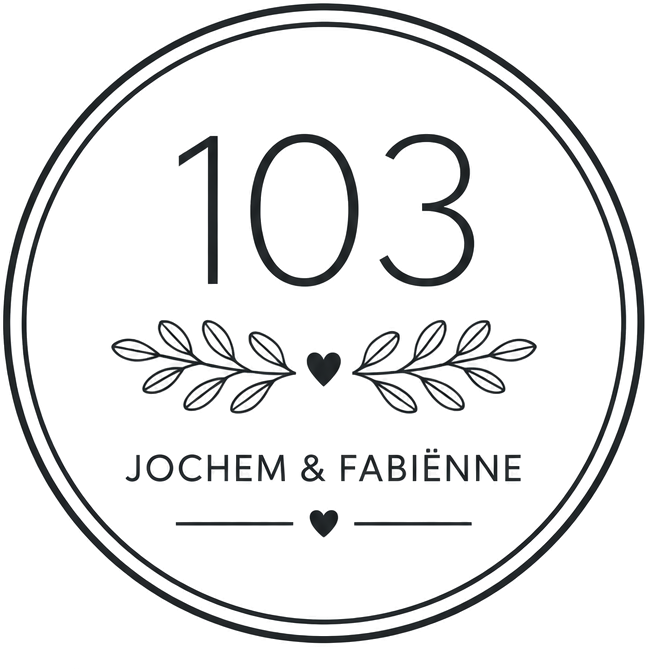 Door sticker house number and family members sign - TenStickers