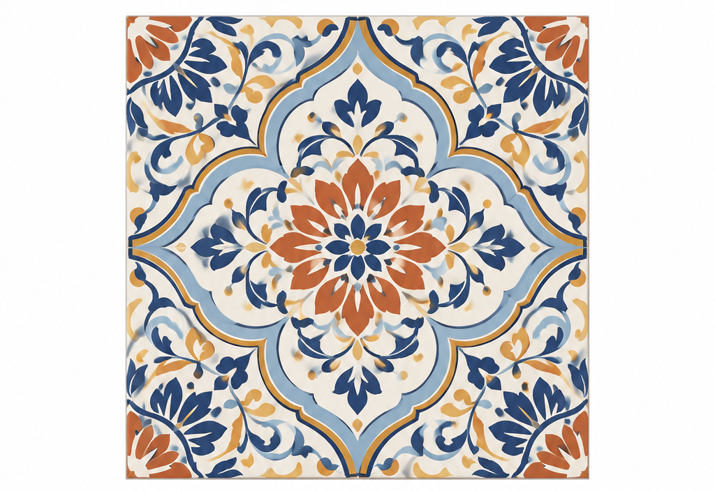 Azulejo adhesivo diseño oriental elegante - TenVinilo