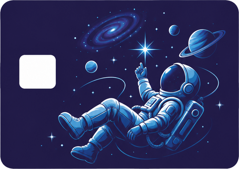 Credit card sticker cosmic - TenStickers