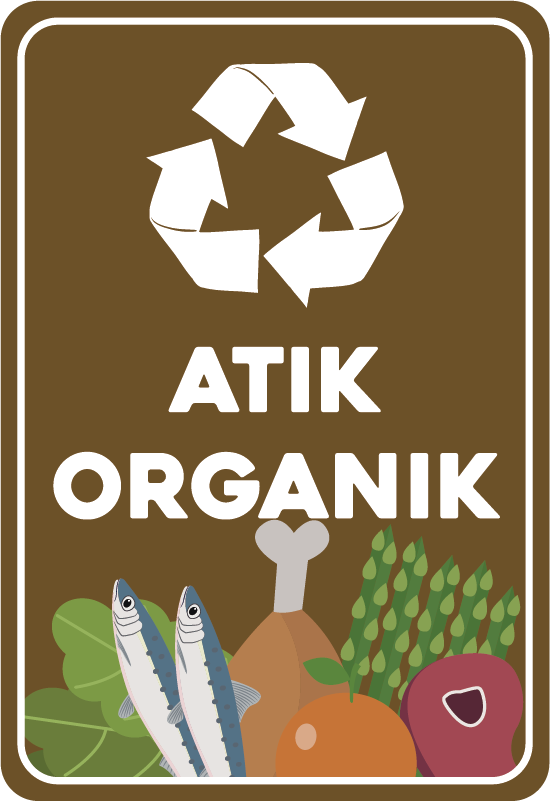Organik çöp vinil işareti - TenStickers
