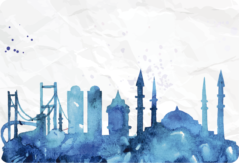 Istanbul manzarası siluet - TenStickers