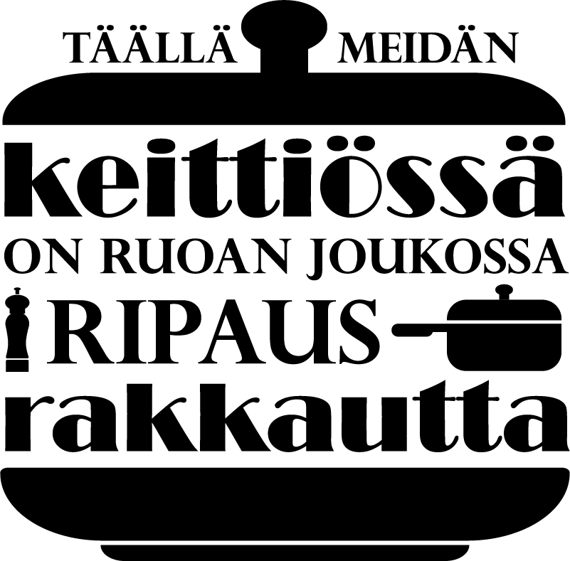 Rakkaus keittiö fi koditeksti sisustustarra keittiöön - Tenstickers