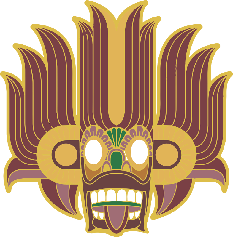 Tribal Mask Home Wall Sticker - TenStickers