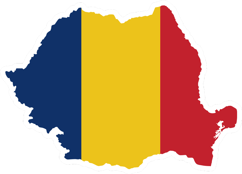 Autocolant de mașină a steagului românesc - TenStickers