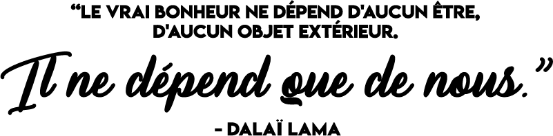 Sticker mural salon citation bonheur dalai lama - TenStickers