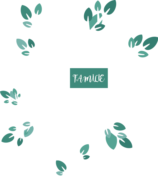 Familie med bilder trevegg klistremerke - Tenstickers