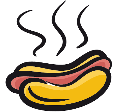 Vinilo decorativo ilustración hot dog - TenVinilo