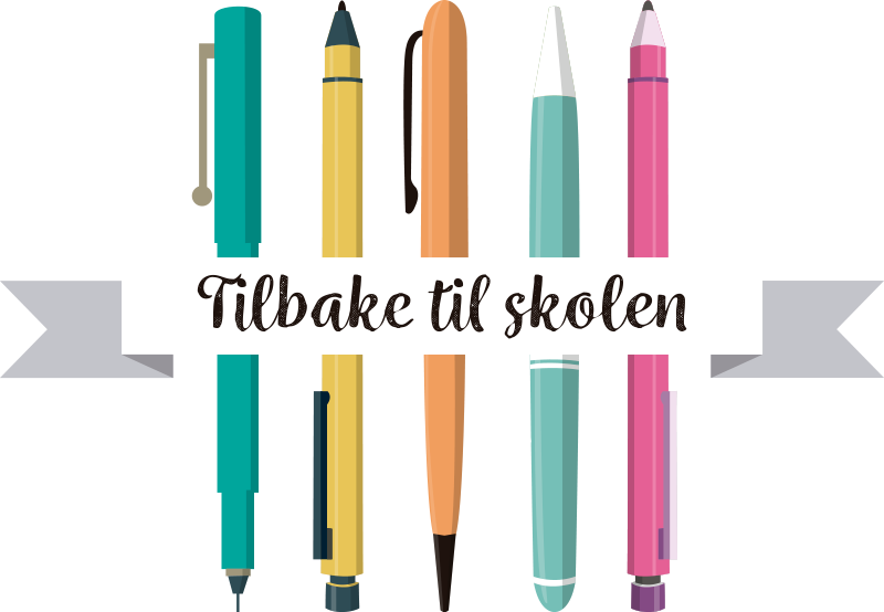 Tilbake til skolen med pennvindu-klistremerke - Tenstickers