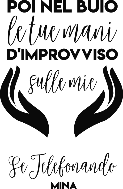 Adesivo murale se telefonando Mina - TenStickers