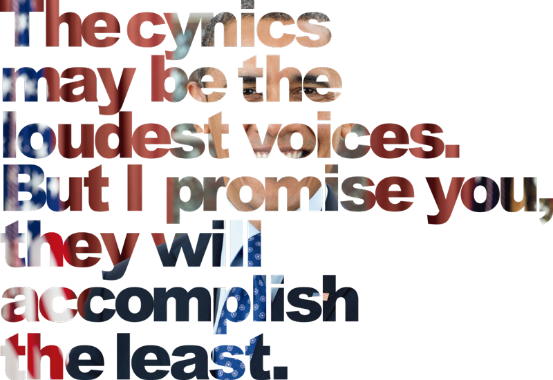 The Cynics Obama Quote Sticker - TenStickers