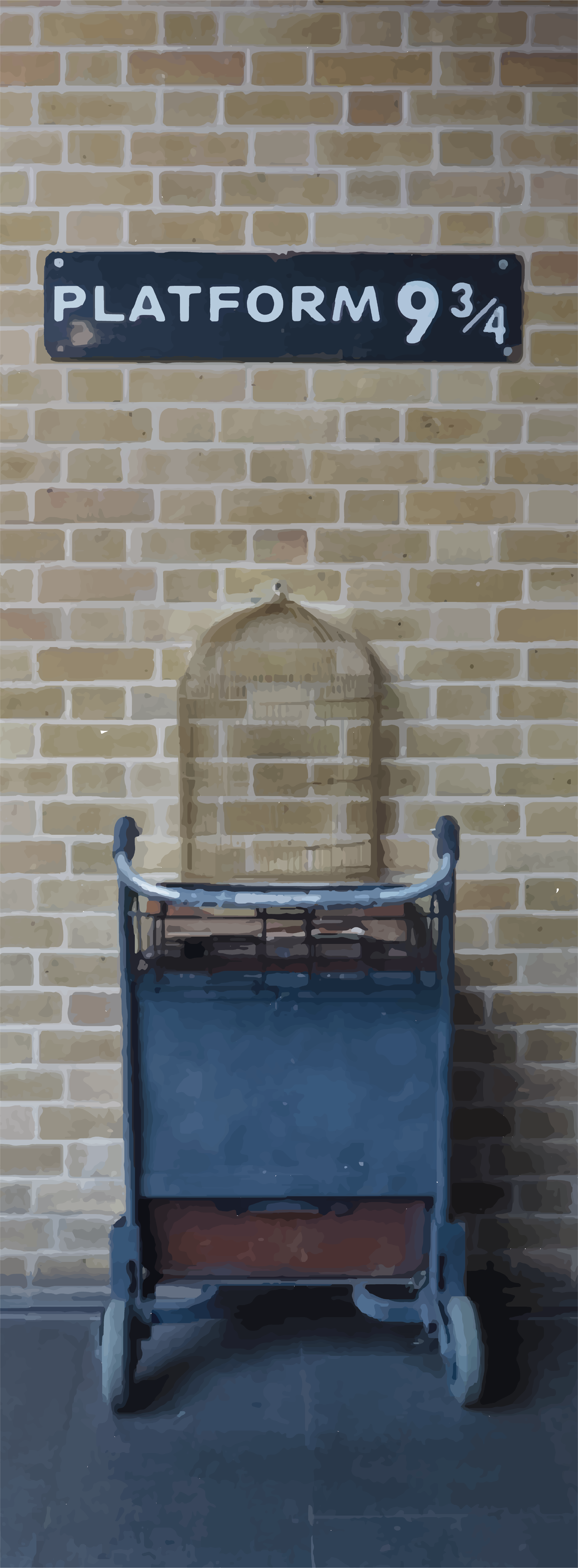 hogar v083 20 x 20 cm Vinilo adhesivo de pared de Harry Potter con plataforma de 9 3/4 para habitación de bebé