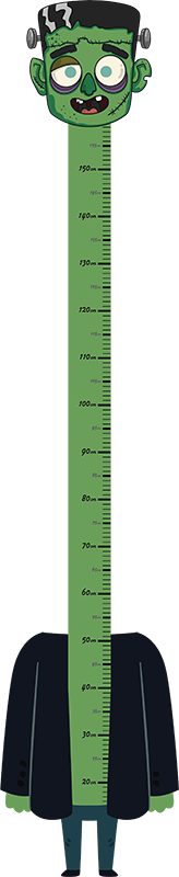 Vinil com desenhos Medidor Monstro de Halloween - TenStickers