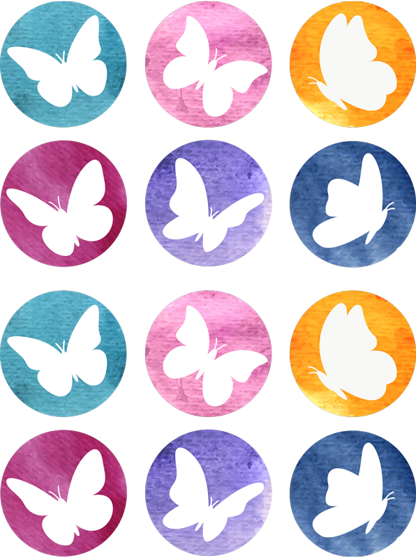 蝴蝶动物蝴蝶墙贴 - TenStickers