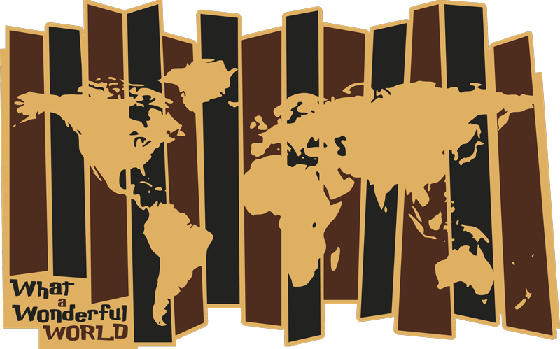 위치 벽 스티커 세계 지도 디자인 - TenStickers