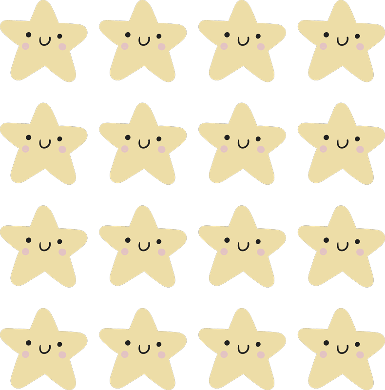 儿童墙贴纸 明星们的幸福脸庞 - TenStickers