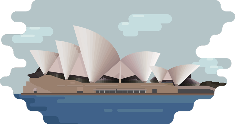 シドニースカイラインウォールステッカー - TENSTICKERS