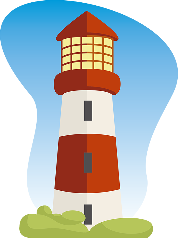 Wandtattoo Welt leuchtturm-küstenszene - TenStickers