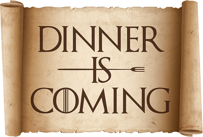 Dinner is coming food sticker - TenStickers